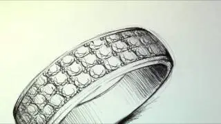 【speed drawing】diamond pave ring