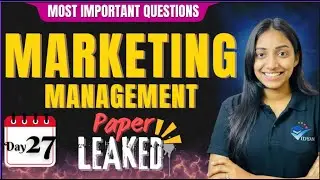 MARKETING MANAGEMENT MOST IMPORTANT QUESTIONS I CLASS 12 BUSINESS STUDIES CH-11 | PYQs #paperleaked