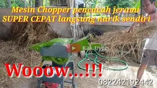 Mesin pencacah jerami kering dan rumput ranting super cepat nyedot sendiri