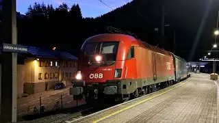 🍂Herbst🍁🍃an der Arlbergbahn in Langen am Arlberg: Nightjet Neue Generation, Güterzüge, Railjet