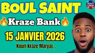 Boul Saint lotto 5 Chif ak maryaj pou Jodi Jeudi 15 Janvier 2026 Lan #boulsaint #tchala #boulcho