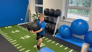 Coordinaition Drill - Dynamic Split Stance Leaps - MB Bear Hug Trunk Rotations - Forward