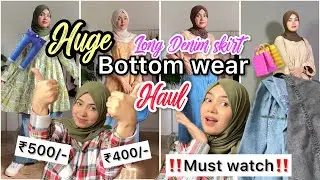 Modest Jeans Haul | Denim Skirt, Baggy & Palazzo Jeans Styling 