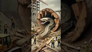 Found a python wrapped tightly around my excavator | Elep This  #youtubeshorts #shorts #animals
