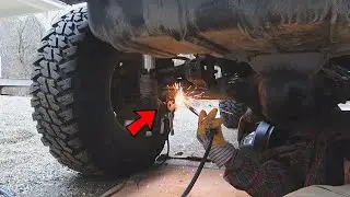 Welding a broken shock mount (2006 Lifted Jeep Wrangler TJ)