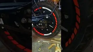 Apache RTR 160 Wheel Rim Sticker Modified ❤️ #shorts #tranding #apachewheelrimstickermodification