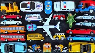 Kids Toy Show &ndash; Big Toy Vehicle Collection &ndash; Police Cars, Helicopter, Stunt Bike, Airplane