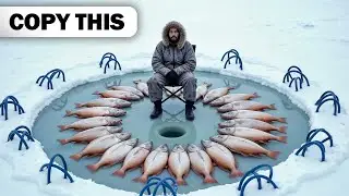 How Nomad People Fish On The Frozen Lake