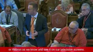 Cllr Ben Miskell speech to full council on Palestine about his time in Al-Khalil (Hebron)