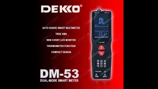 Multimeter Dual Smart True RMS + Thermometer Dekko DM-53