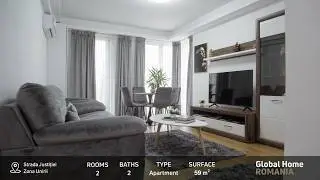 📍 Str. Justiției 57 • 2 Rooms • Palatul Paralemtului • Alongside Unirii Fountains • Global Home Ro