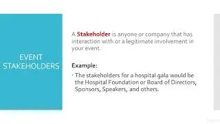 How to Become a Successful Event Planner : Event Stakeholders