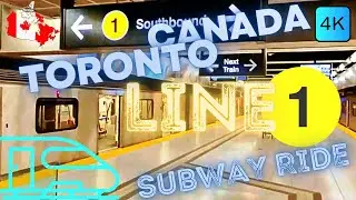 TORONTO, CANADA 🇨🇦 – LINE 1, TTC RIDE FROM VAUGHAN METROPOLITAN CENTRE TO FINCH – 4K SUBWAY RIDE