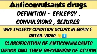Anticonvulsants drugs | Classification of Anticonvulsants drugs || mechanism of action || Dhull vets