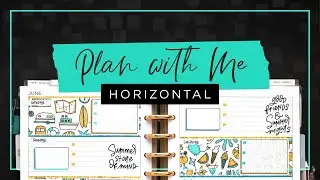 My Summer Doodles Planner Theme :: Plan with Me Classic Happy Planner Setup Horizontal Layout