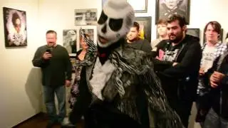 Drag King Phantom as Jack Skellington @ Tim Burton Art Show with Popzilla Gallery