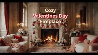 Cozy Valentine’s Fireplace Ambience ❤️🔥 Romantic Pink & Red Decor | Relaxing Love Day Atmosphere