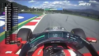 Charles Leclerc onboard great move on Sergio Perez 2020 Austrian GP