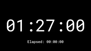 87 Minutes Countdown Timer Clock With Elapse Time and Loud Alarm In The End (HD - 1080p)