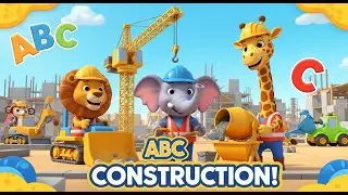 ABC Safari Animals Construction Worker | Learn ABCs with DodoVerse | Fun Construction Alphabet Song