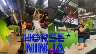 Horse but with ninja obstacles #2months #viral 