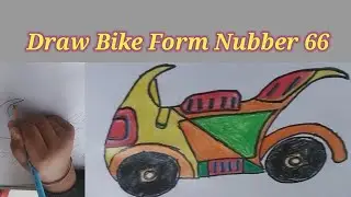 How to Draw a Bike from 66 Number ||Bike Easy  Drawing Step by step // Shivaansh Artcorner