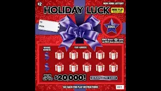 $2 - HOLIDAY LUCK! NEW YORK  NEW TICKET TUESDAY Lottery Scratch instant