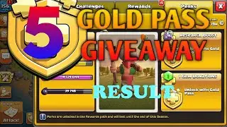 🔴5 Gold Pass GIVEAWAY Free! Oct Season GP | D34TH🔴  #giveaway #clashofclansgoldpassgiveaway #coclive