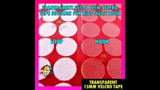 ULTRA THIN TRANSPARENT MAGIC VELCRO TAPE DOT ROUND DESIGN, MAGIC TAPE 透明魔术