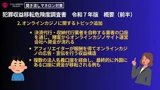犯罪収益移転危険度調査書（令和７年）の概要（前半）