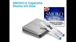 SMOKO Vape E Cigarette Starter Kit + 1 pack of refills + extra battery