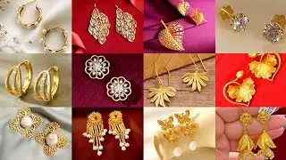 Daily wear gold earring design/gold earring top design for daily use/1 gram gold stud earring design