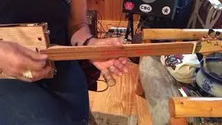 Little Wing Jimi Hendrix beginner  fretless lesson for 3 string Cigar Box Guitar