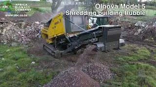 Olnova shredding building rubble