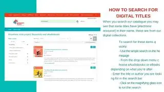Library of Learning - Searching the catalogue for eAudio and eBooks