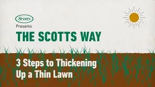 The Scotts Way -  Three Steps to Thickening Up a Thin Lawn