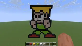Creando a Guile de Street Fighter en Minecraft | Pixel Art