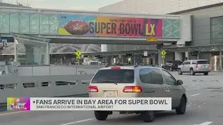 Excited Seahawks fans arrive at SFO for Super Bowl LX