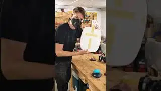 in form bringen mit papier-schablone | k&uuml;rbis-brett teil 2 🎃