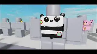 Roblox Light Black White Giant Panda Backpack Cute Stickers