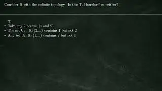 Metric and Topological spaces 10: Separation Axioms