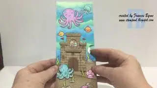 Sand Castle Slimline Reveal Wheel Card