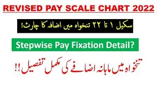 New Pay Scales Chart || Civil Servants new Pay Scale 2022 || Stepwise Pay Increase Detail