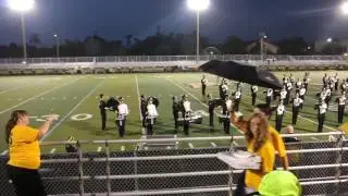 American Heritage Patriot Band Rainy Homecoming Game 2016