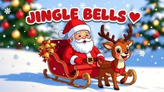 Jingle Bells Song 🎶 | Santa & Reindeer Christmas Animation | 2D Cartoon | 4K
