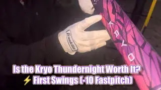 Louisville Slugger Kryo Thundernight (-10) UNBOXING & FIRST SWINGS | Fastpitch Softball