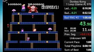 Donkey kong arcade in 1:08.010