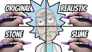 Drawing Rick Sanchez From Rick And Morty in 4 Incredible Styles!