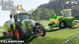 Mowing and baling grass | Animals on Felsbrunn | Farming Simulator 19 | Episode 35