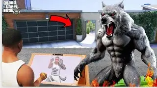 Franklin Uses Magical Painting To Make SCARY WEREWOLF In Gta V ! GTA 5 new
